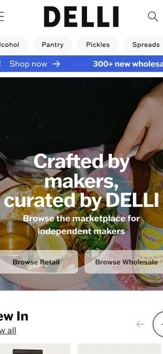 Delli store on mobile