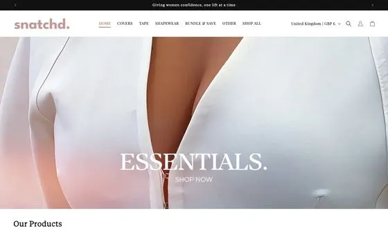 Snatchd store homepage