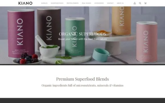 Kiano Life store homepage